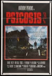 5p534 PSYCHO II Argentinean 1983 Anthony Perkins as Norman Bates, creepy image of classic house!