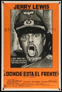 5p580 WHICH WAY TO THE FRONT Argentinean 1970 wacky c/u of Jerry Lewis as German general w/monocle!