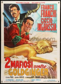 5p195 2 MAFIOSI AGAINST GOLDGINGER Italian 1p 1965 Franco & Ciccio parody of James Bond Goldfinger!