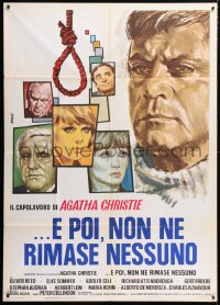 5p202 AND THEN THERE WERE NONE Italian 1p 1975 Oliver Reed, Elke Sommer, great art by Avelli!