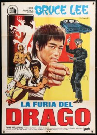 5p254 GREEN HORNET Italian 1p 1975 different Ezio Tarantelli art with Bruce Lee as Kato!
