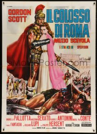 5p259 HERO OF ROME Italian 1p 1964 Casaro art of Roman Gordon Scott & Pallotta on battlefield!