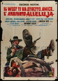 5p319 RETURN OF HALLELUJA Italian 1p 1972 great spaghetti western art by Renato Casaro!