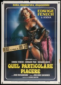 5p331 SECRETS OF A CALL GIRL Italian 1p R1980s Enzo Sciotti art of sexy prostitute Edwidge Fenech!