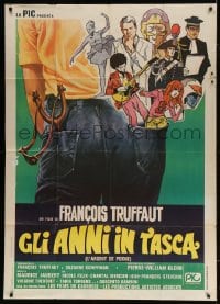 5p338 SMALL CHANGE Italian 1p 1976 Francois Truffaut's L'Argent de Poche, cool montage artwork!