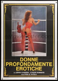 5p342 STIFF COMPETITION Italian 1p 1989 sexy woman wearing lingerie in corner of boxing ring!