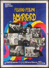 5p127 AMARCORD Italian 2p 1974 Federico Fellini classic comedy, different photo montage image!