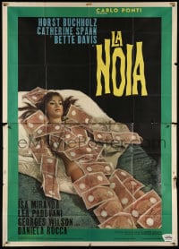5p145 EMPTY CANVAS Italian 2p 1964 great image of sexy Catherine Spaak covered with money!