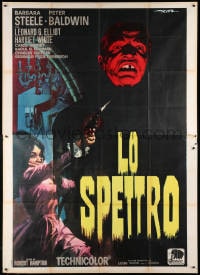 5p148 GHOST Italian 2p R1970 Barbara Steele, completely different horror art by De Seta!