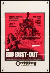 5r102 BIG BUST-OUT 23x34 1973 Vonetta McGee, locked in a cage of wild desire!