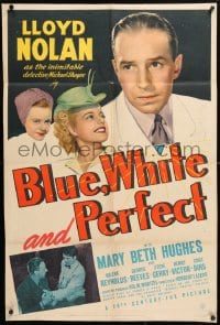 5r144 BLUE, WHITE & PERFECT 1sh 1941 Lloyd Nolan as Detective Michael Shayne, Mary Beth Hughes