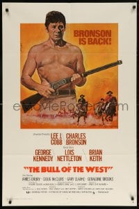 5r166 BULL OF THE WEST int'l 1sh 1972 Enzo Nistri art of barechested Charles Bronson w/rifle!