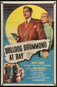 5r167 BULLDOG DRUMMOND AT BAY 1sh 1947 Anita Louise, Ron Randell in the title role!