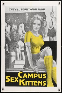 5r176 CAMPUS SEX KITTENS Canadian 1sh 1983 sexy images, they'll blow your mind, ultra-rare!
