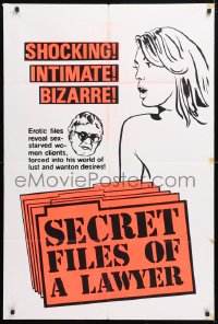 5r785 SECRET FILES OF A LAWYER Canadian 1sh 1973 erotic files reveal sex-starved women clients!