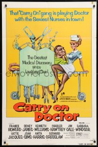 5r189 CARRY ON DOCTOR 1sh 1972 the gang is playing doctor with the sexiest nurses in town!