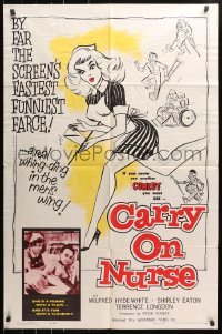 5r190 CARRY ON NURSE 1sh 1960 English hospital sex, the screen's fastest funniest farce!