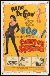5r192 CARRY ON SPYING 1sh 1964 sexy English spy spoof, the most secrets exposed!