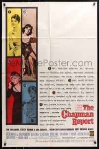 5r199 CHAPMAN REPORT 1sh 1962 Jane Fonda, Shelley Winters, from Irving Wallace sex novel!