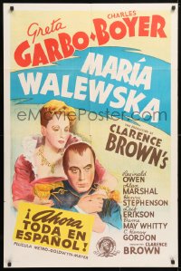5r216 CONQUEST Spanish/US 1sh 1938 Greta Garbo as Marie Walewska, Boyer as Napoleon, ultra rare!