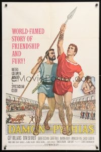 5r231 DAMON & PYTHIAS 1sh 1962 Il Tiranno di Siracusa, world-famed story of friendship and fury!