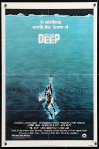 5r251 DEEP 1sh 1977 great art of sexy swimming scuba diver Jacqueline Bisset!