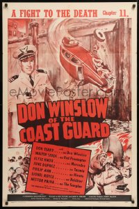5r290 DON WINSLOW OF THE COAST GUARD chapter 11 1sh 1943 WWII, A Fight to the Death, cool art!