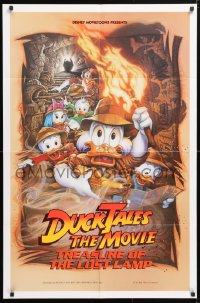 5r303 DUCKTALES: THE MOVIE DS 1sh 1990 Walt Disney, Scrooge McDuck, cool adventure art by Drew!