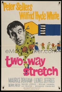 5r917 TWO-WAY STRETCH English 1sh 1960 prisoner Peter Sellers breaks out of jail & then back in!