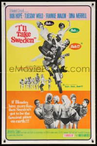 5r462 I'LL TAKE SWEDEN 1sh 1965 Bob Hope & Tuesday Weld in Scandinavia, lots of sexy bikini babes!