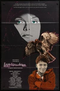 5r510 LADYHAWKE 1sh 1985 close-up of Michelle Pfeiffer & young Matthew Broderick!