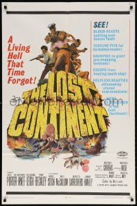 5r548 LOST CONTINENT 1sh 1968 Hammer sci-fi, great images of sexy girl in peril!