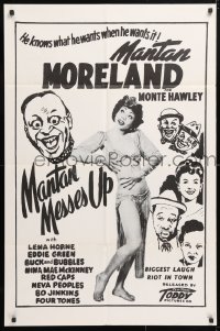 5r599 MANTAN MESSES UP 1sh R1950s Moreland, Monte Hawley, Lena Horne, Toddy Pictures!