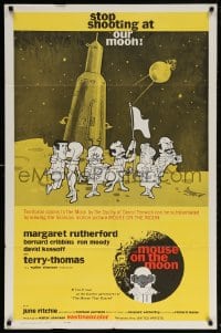 5r644 MOUSE ON THE MOON int'l 1sh 1963 cool cartoon art of English astronauts on moon!