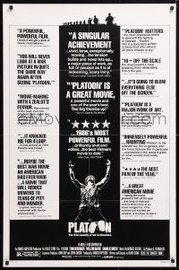 5r705 PLATOON 1sh 1986 Charlie Sheen & Quinn helping with soldier, Stone, Vietnam War, reviews!