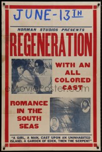 5r740 REGENERATION 1sh 1923 beauty Stella Mayo, romance at sea with all-colored cast!