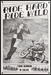 5r750 RIDE HARD, RIDE WILD 1sh 1970 Lee Frost, Danish, motorcycle racing & sexy women!
