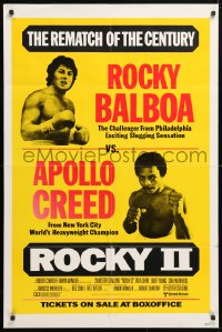 5r761 ROCKY II 1sh 1979 Sylvester Stallone & Carl Weathers, the rematch of the century!