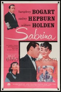 5r765 SABRINA int'l 1sh R1962 Audrey Hepburn, Humphrey Bogart, William Holden, Billy Wilder