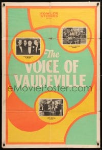5r933 VOICE OF VAUDEVILLE 1sh 1929 The Four Musketeers of Melody, Yaconelly Brothers, Ray West!