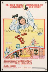 5r944 WAY WAY OUT 1sh 1966 art of astronaut Jerry Lewis sent to live on the moon in 1989!