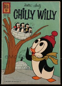 5s024 CHILLY WILLY #1281 comic book 1962 great art of the Walter Lantz cartoon penguin!