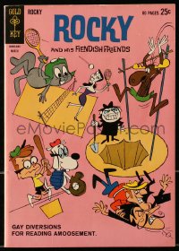 5s054 ROCKY & BULLWINKLE SHOW #3 comic book 1963 cartoon squirrel, moose, and his fiendish friends!