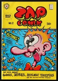 5s016 ZAP COMIX #2 second printing comic book 1968 underground comix with art by Robert Crumb!