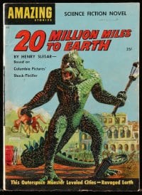 5s101 20 MILLION MILES TO EARTH pulp magazine 1957 special issue of Amazing Stories on the movie!