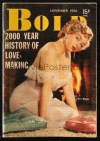 5s136 BOLD digest magazine Nov 1956 the 2000 year history of love-making, sexy Eve Meyer cover!