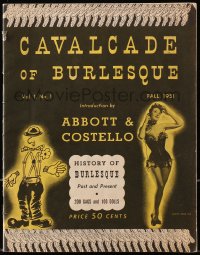 5s144 CAVALCADE OF BURLESQUE vol 1 no 1 magazine Fall 1951 Abbot & Costello, history of burlesque!
