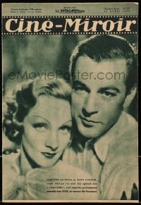 5s175 CINE-MIROIR French magazine April 10, 1936 Marlene Dietrich & Gary Cooper in Desire!