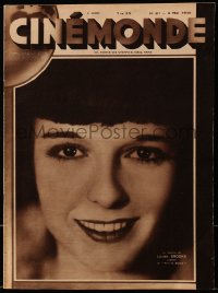 5s178 CINEMONDE French magazine May 8, 1930 cover portrait of Louise Brooks in Prix de Beaute!