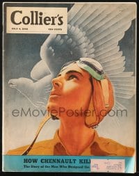 5s190 COLLIER'S magazine July 4, 1942 great C. Chickering cover art of General Claire Chenault!